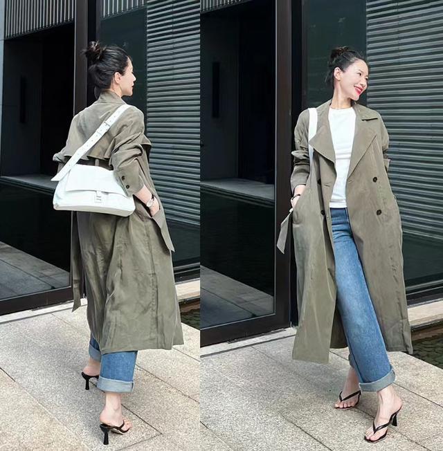 技巧：简约牛仔裤提升时尚感球王会平台中年女性秋季穿搭(图6)