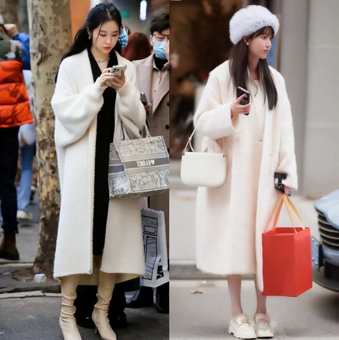 安福路都是“大衣+裙子”穿搭好时髦球王会首页过年了去了上海才发现：(图6)