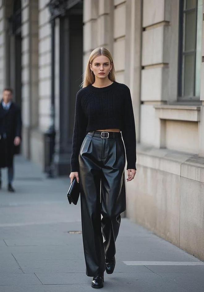 ”时尚又显瘦的穿搭推荐！今秋流行“毛衣+直筒裤(图9)