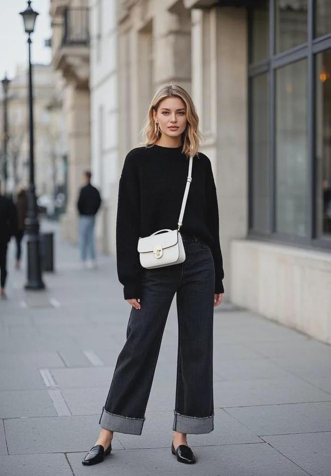”时尚又显瘦的穿搭推荐！今秋流行“毛衣+直筒裤(图10)